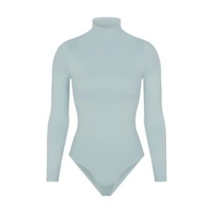 Skims essentials mock neck bodysuit in arctic